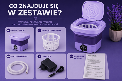 Mini Pralka™ | Składana 8L z Wirowaniem